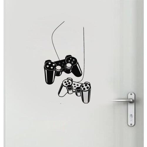 YOJA 14.4*25CM Joystick Gamer Bedroom Decorative Wall Sticker Room Door Decorative Decals D1-0043