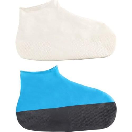 1pair Protective Accessories Emulsion Thick Sole Anti Rain Portable Shoe Cover Cycling Waterproof Outdoor Travel Reusable