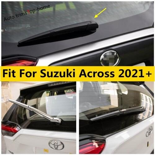 Yimaautotrims Rear Window Wiper Protection Kit Cover Trim ABS Chrome / Carbon Fiber Look Accessories Fit For Suzuki Across 2021