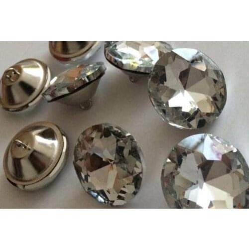 100PCS/LOT18MM Furniture DIY Diamond Accessories Crystal Buttons Metal Shank Combined Strass Shinning Redbud