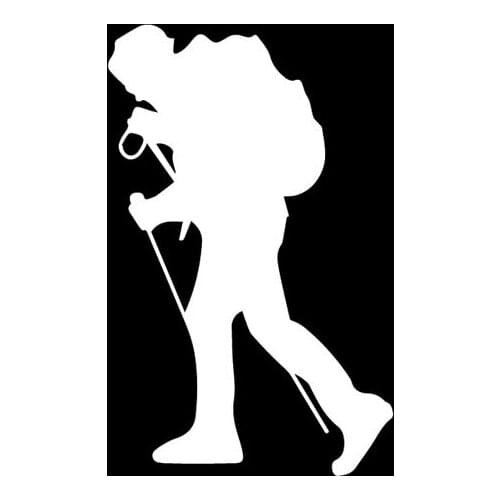 16CM*10.4CM Fashion Car Decoration Brave Mountaineer Sticker Vinyl Decoration Black/Silver