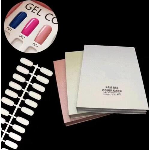 216 Colors Nail Tips Display Book DIY Nail Art Showing Shelf Gel Nail Polish Color Card Chart Painting Dedicated Display Board