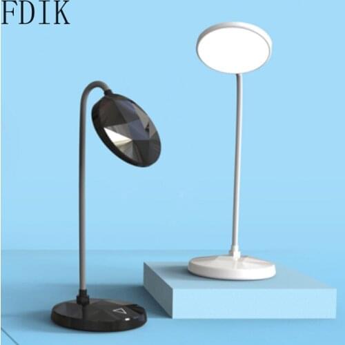 Touch Switch Diamond Tabel Lamp Modern Dimmable Led Desk Lamps for Bedside Study Room Indoor Lighting Fixture Loft Reading Lamp