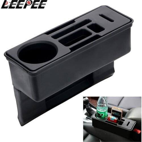 Car Organizer Seat Crevice Storage Box Auto Gap Organizer Coin Drink Phone Cigarette Holder Multi-Use Container Car Accessories