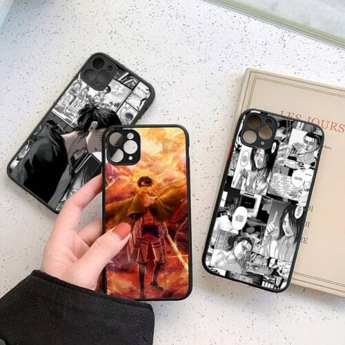 Eren jaeger attack on titan anime Phone Cases Matte Transparent for iPhone 7 8 11 12 s mini pro X XS XR MAX Plus cover funda