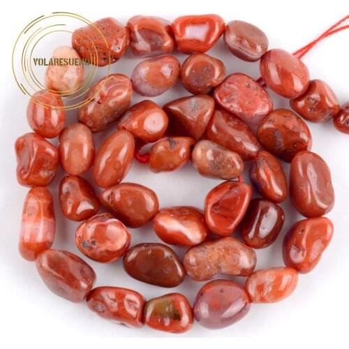 Natural Irregular Red Carnelian Stone Beads Freeform Spacer Loose Beads For Jewelry Making Diy Necklace Bracelet Accessories 15