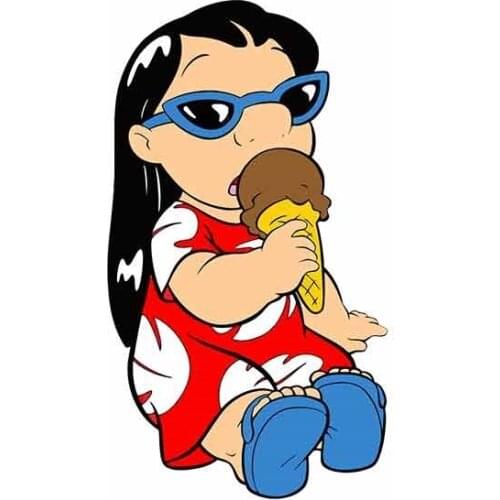 Dawasaru for Lilo & Stitch Fine Decal Vintage Drag Racing Decal Personality Stickers Car Styling Body for Car 13cm X 7cm