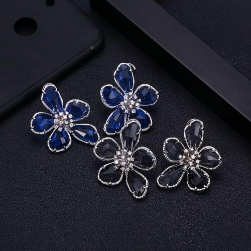 Janekellytrendy flower shape Earrings For Women Accessories Full Cubic Zirconia Earrings Jewelry pendientes mujer moda