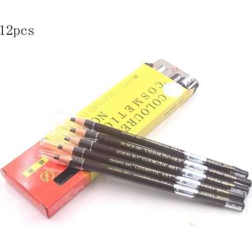 12pcs import from Japan high quality 18cm brown Pull Eyebrow Waterproof Pencil For Permanent Eyebrow Cosmetic Beauty Makeup