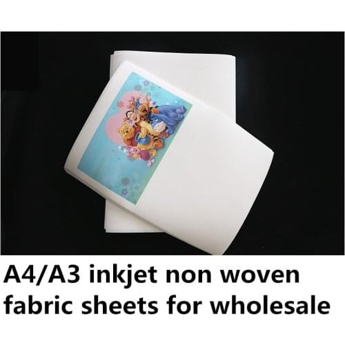 A4 size inkjet non woven fabric sheets for inkjet printer with matte surface