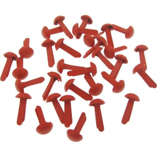 100pcs 4.5x8mm Red/Lilac/Blue Round Mini Iron Brads For Stamping Embellishment Scrapbooking Felt Plushie Eyes DIY Crafts