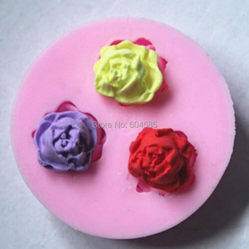 Mini 3D series * Bud roses sugar cake mold chocolate mold FM028
