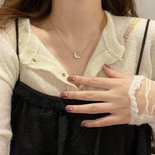 2021 New Arrival Necklaces Fashion Women Chains Necklaces Trendy Link Chain Metal Moon All Compatible Party Female Jewelry