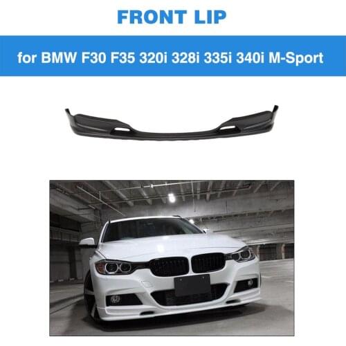 Front Bumper Lip Splitters For BMW 3 Series F30 F31 M Sport 2014 - 2018 Front Bumper Lip PU Black