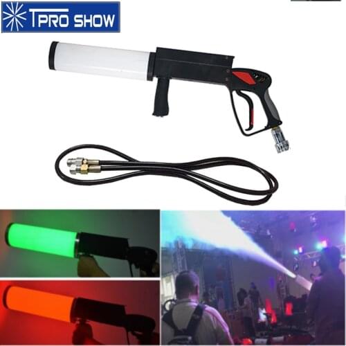 Pistola Co2 RGB LED CO2 Gun Dj Mini Stage Lighting Effect Machine Pistol CO2 Jet Cannon High Pressure Hose For Disco Club Party