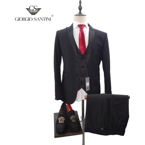 2020 Slim Fit mens casual suit 3-piece suit, banquet dress(Blazer+Pants+Vest)