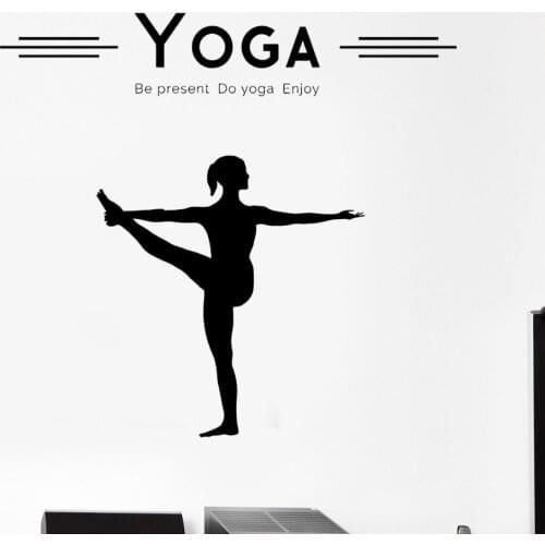 Removable Decals Sport Yoga Pose Relaxation Zen Meditation India Vinyl Wall Stickers Home Decor Living Room Yoga Studio YY089