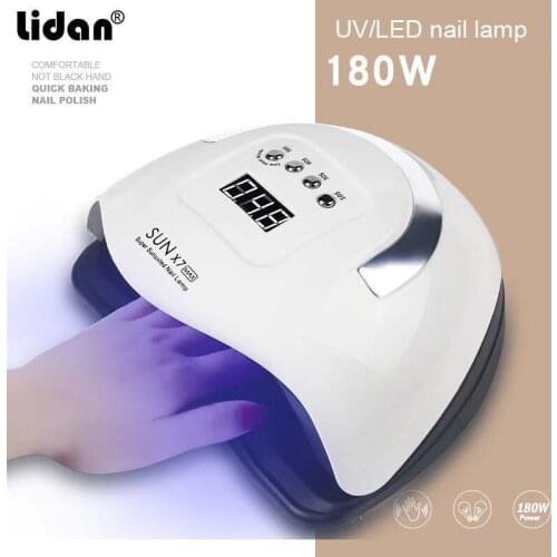 180W UV Lamp Drying Gel Polish Machine UV Lamp Nail Dryer Nail Manicure Tools 99s/60s/30s/10s