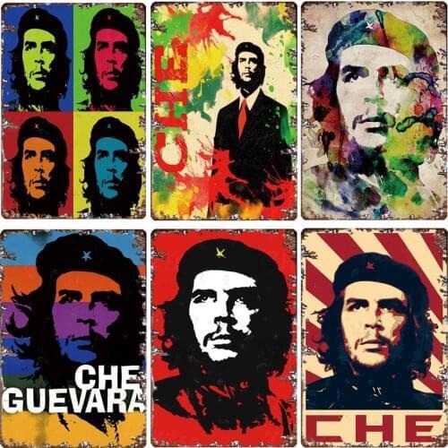 Vintage Cuba Che Guevara Tin Sign Hand Tool Retro Metal Sign Wall Art Metal Crafts Home Decor Painting Plaques Art Poster