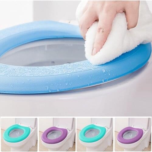 EVA Waterproof Toilet Soft Seat Cushion Washable Toilet Cushion Home Bathroom Toilet Cover Cushion High Foam Accessories