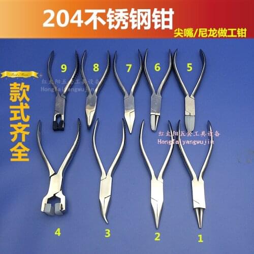 Jeweler Pliers Jewelry Nylon Ring Pliers Repair Bracelet Forming Spring Bending Glasses Repair Tools Stainless Steel