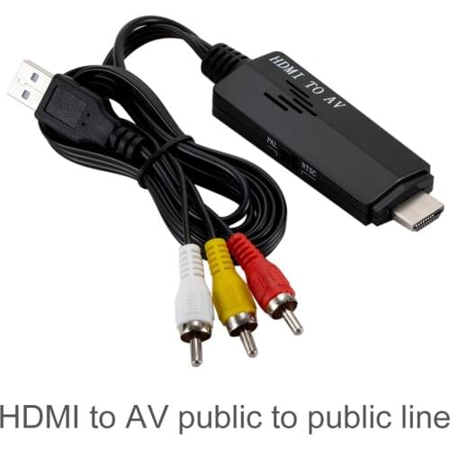 1m Non- Shielded Adapter Cable Long 1080P A V RCA HD Converter Adapter Cable for Individuals / Families