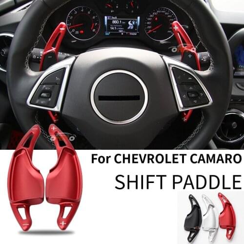 2pcs/set Car Shift Paddle Aluminum Alloy Accessory Shifter Extension Car Styling Red/black/silvery Fit for Camaro