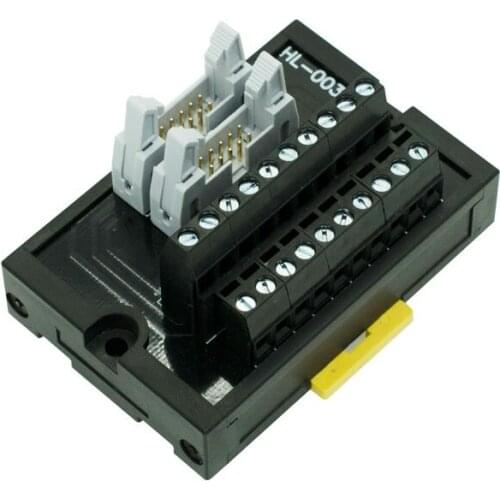 2 x IDC10 2x10 Pins 0.1" Male Header Breakout Board, Terminal Block, Connector. IDC10 breakout board, 2 x IDC10 terminal block