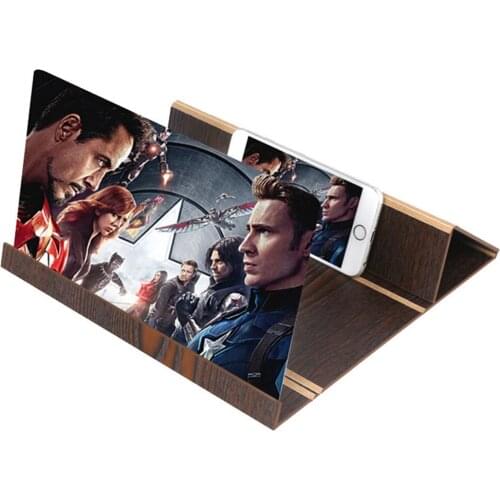 20 Pcs 12 inch Desktop Folding Wood Bracket Mobile Phone Screen Magnifier 3D HD Video Amplifier Smartphone Holder Stand