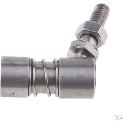 4pcs 304 Stainless Steel Throttle Cables Ball Joint Replacement Part,M6 6mm Thread