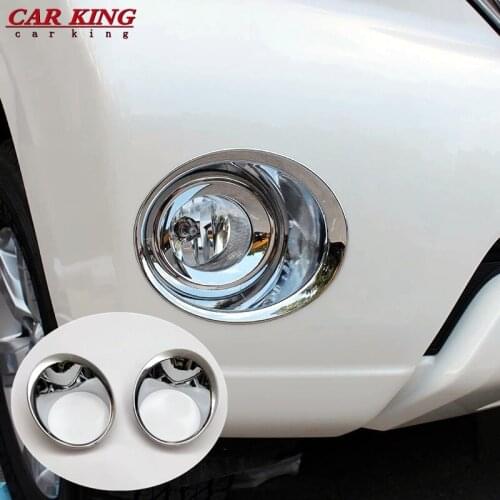 ABS Chrome For Toyota Land Cruiser 150 Prado LC150 FJ150 Car Accessories 2014-2017 Front Fog Lamp Light Overlay Cover Trim 2pcs
