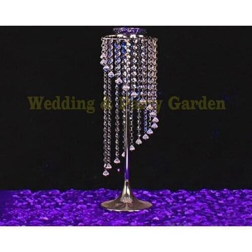 Fast delivery 70cm Wedding flower stand acrylic crystal wedding road lead Table centerpiece event decoration 10pcs/lot