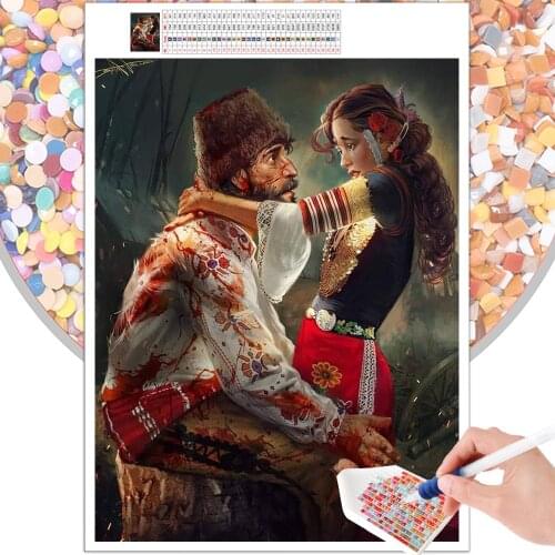 Diamond Painting Cartoon War and Girl Landscape Embroidery Set 5D DIY Mosaic Square Round Rhinestone Mural Home Decoration Art