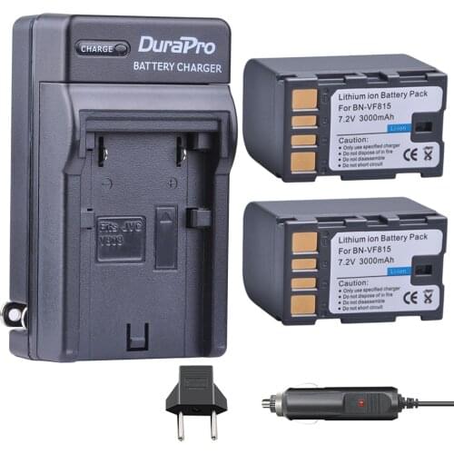 BN-VF815 3000mAh BN-VF815U battery Single Charger for JVC GZ-HD3, HD5, HD6, HD7, HD10, HD30, Everio GC-PX10 PX100 D720US