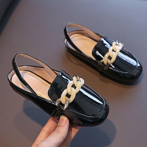 Girls Shoes Summer Autumn New Baotou Fashion Girls Princess Leather Shoes Girls Sandals Slippers Soft Bottom Kids Casual Shoes