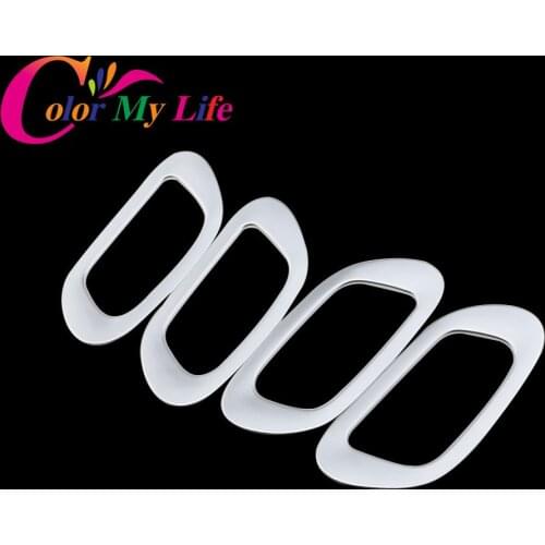 Color My Life ABS Chrome Car Inner Door Handle Decoration Cover Sticker for Honda HRV HR-V Vezel 2014 2015 2016 2017 Accessories