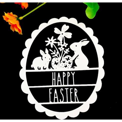 Miss Vintage Lace Easter Bunny Eggs Craft Metal Cutting Dies Scrapbook Paper Craft Knife Mould Blade Punch Stencils Rabbit Dies