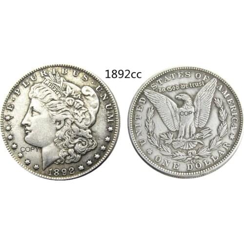 US 1892-CC Morgan Dollar Silver Plated Copy Coin