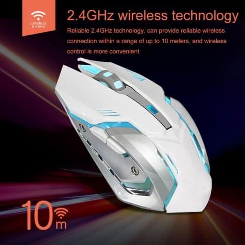 Q1 Gaming Mouse High Speed 6 Buttons 2.4GHz Portable Reliable Durable Silent Wireless Mouse Mini Compact Size for Office