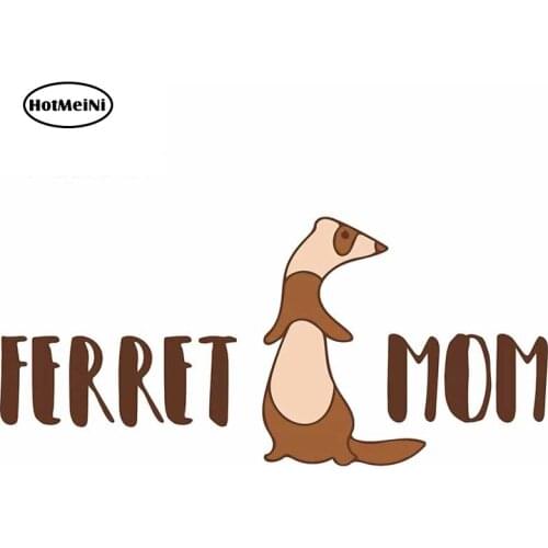 HotMeiNi 13cm x 6.1cm For Ferret Mom Windshield Car Stickers Fashion Fine Decal Car Styling Graffiti Occlusion Scratch Decor