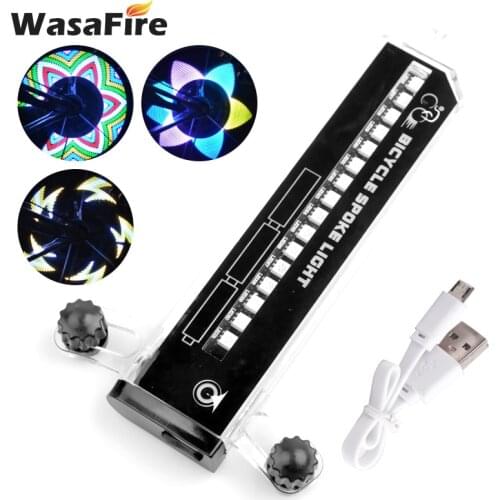 New 32 LED Color Bike Lamp Waterproof USB Rechargeable Bicycle Wheel Signal Tire Cycling Spoke Light Cool Bike Accessories