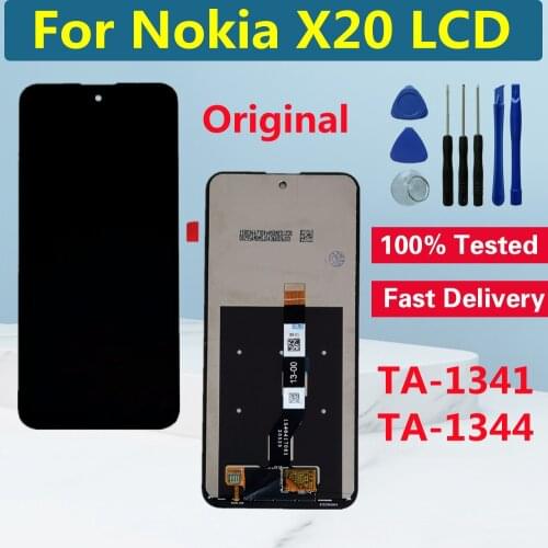 Original 6.67'' For Nokia X20 LCD Display Screen Touch Panel Digitizer For Nokia X20 TA-1341 TA-1344 LCD Screen Replacement