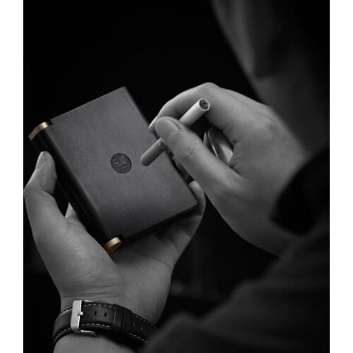 Solid Wood Portable Cigarette Case Ladies Fine Smoke 20 Mens Business Purple Sandalwood / African Rosewood Birthday Gifts
