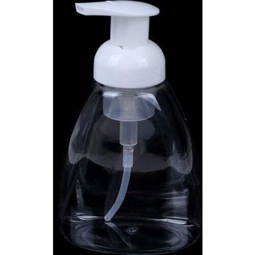 Portable Simple Style Hand Pump 300ml Plastic Liquid Soap Foam Dispenser Clear Foam Container Bottle