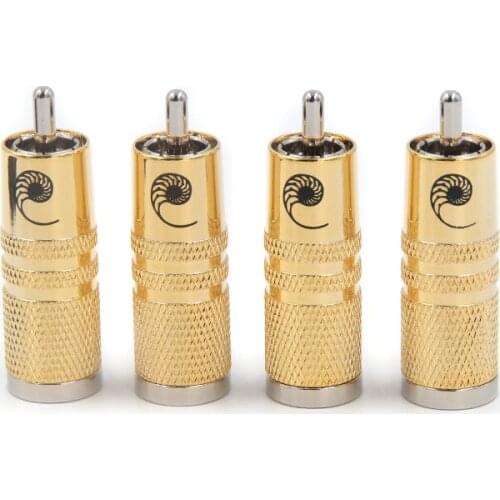 4pcs Silver plated cardas plug SRCA RCA Male interconnect cable Electrical plug 9.5mm for Hifi audio RCA cable