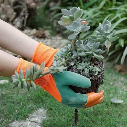 Durable 1 Pair Good Weeding Gloves with Claw Garden Supplies Lightweight Garden Gloves Breathable for Farmer