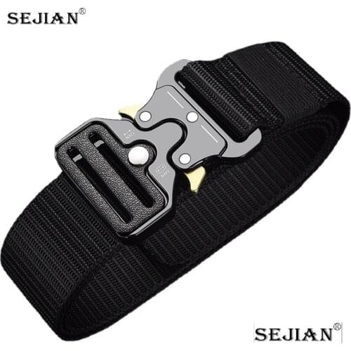 Mens Belt High Quality Army Outdoor Hunting Tactical Multi Function Combat Survival Marine Corps Canvas For Nylon Male Luxury