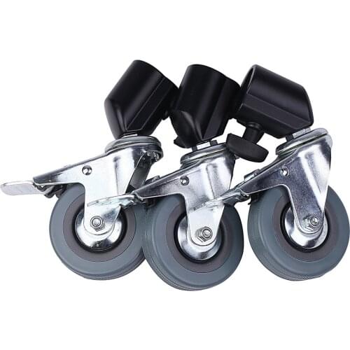 Selens 3Pcs C-Stand Swivel Caster Wheel Set,25MM Diameter For Photography Century Foldable Light Stand Tripod Magic Leg