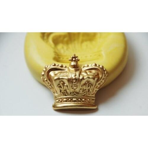 Silicone Fondant Mold Rubber Flexible Food Safe Mold Clay Soap Chocolate Crafting Cake Decorations Royal Crown Silicone Moulds