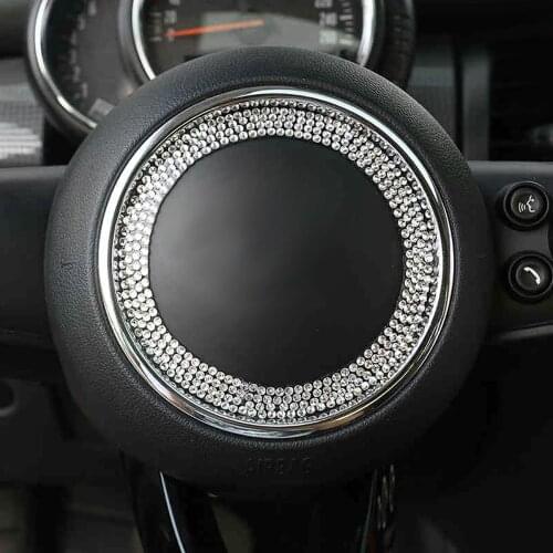 Steering Wheel Center Crystal Sticker Decor Cover For Mini Cooper JCW One+ S F54 F56 F55 F60 R55 R56 R57 R58 R60 R61 Car Styling